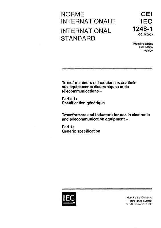 Cover IEC 61248-1:1996